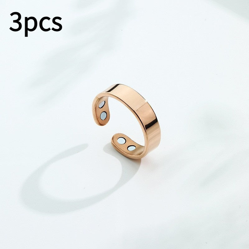 Anti Snoring Ring Stopper Sleeping Breath Aid Acupressure Treatment Stop Snore Health Care Magnetic Therapy Finger Ring Healthy Jewelry